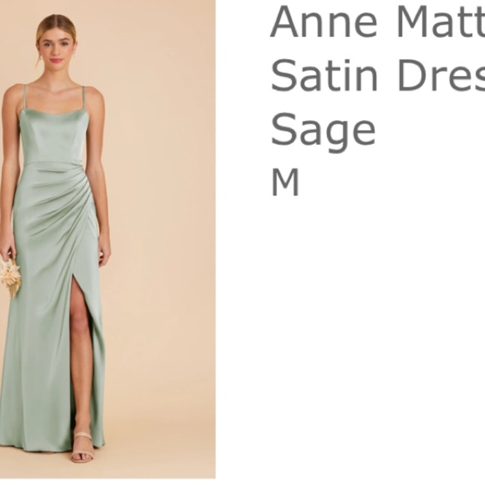 Satin Dress - Sage